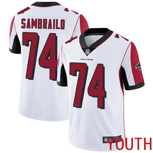 Atlanta Falcons Limited White Youth Ty Sambrailo Road Jersey NFL Football #74 Vapor Untouchable->youth nfl jersey->Youth Jersey
